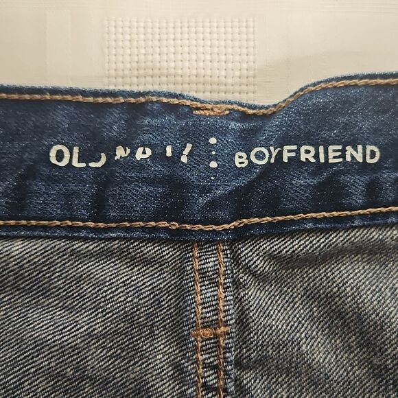 Blue Distressed Denim Boyfriend Shorts - Picture 6 of 16